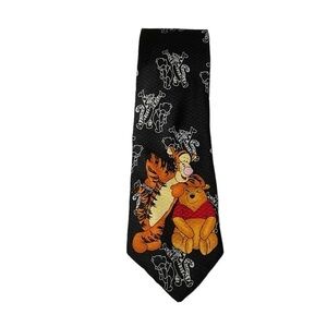 Tigger &‎ Pooh Silk Tie Black 100 Acre Collection